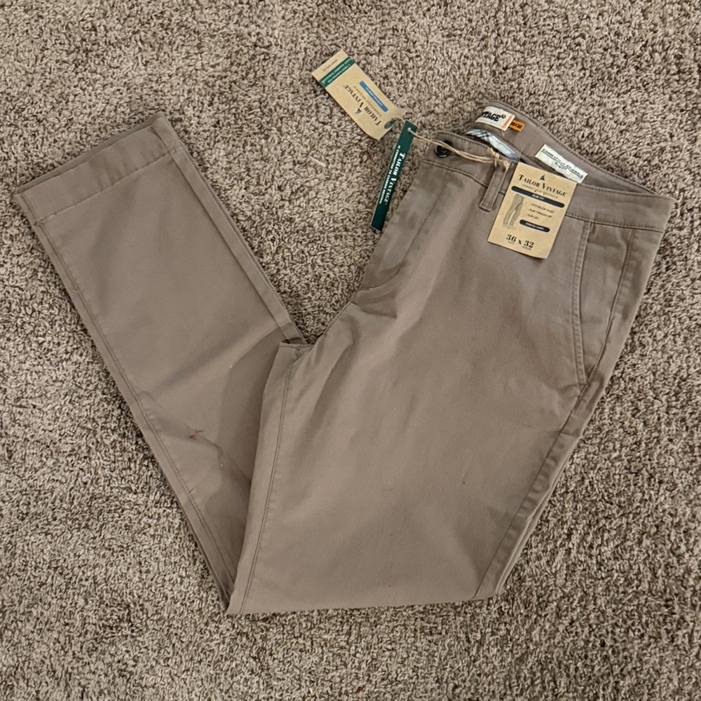 Tailor Vintage Men's Khaki Chinos